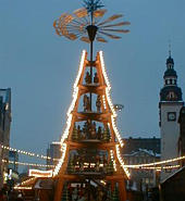 Pyramide auf dem Chemnitzer Weihnachtsmarkt