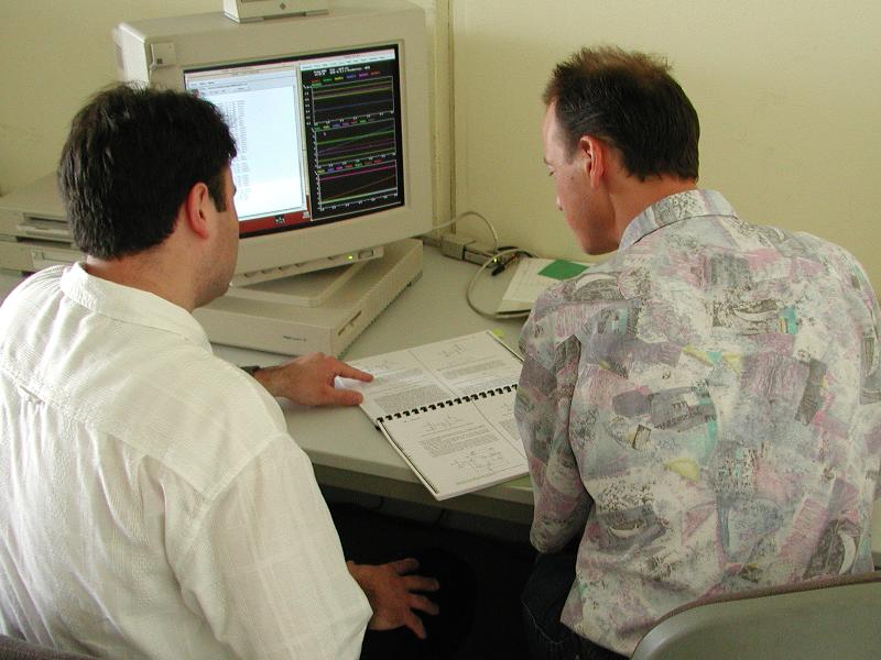 S. Heinz und K.-U. Loebel bei Schaltungssimulation