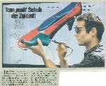 Tom malt Schuh der Zukunft