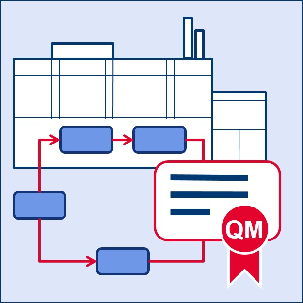 Das Icon illustriert die Vorlesung zu prozessorientiertem Qualittsmanagement.
