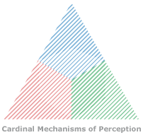 Logo: Cardinal Mechanisms of Perception (SFB/TRR135); drei Dreiecke formen ein Würfel