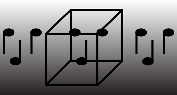 Logo Multimodal Mulitstability - notes in a Necker Cube
