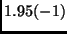 $1.95(-1)$