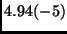 $4.94(-5)$