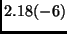 $2.18(-6)$