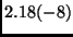 $2.18(-8)$