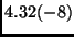 $4.32(-8)$