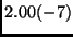 $2.00(-7)$