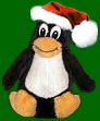 [Pinguin mit Weihnachtsmannmütze]