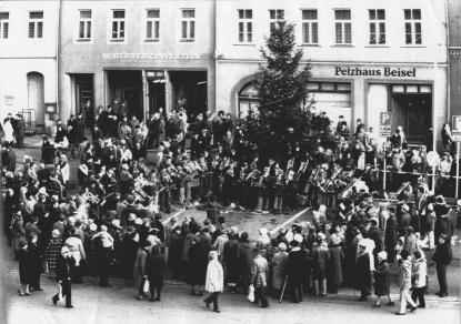 "Adventsblasen" auf dem Marktplatz zu Frankenberg