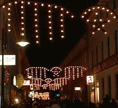 Abends auf dem Auerbacher Weihnachtsmarkt