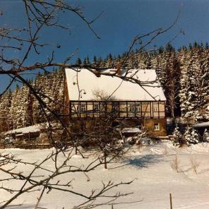 So sieht das fertige
Bild aus - ein Haus in Erlabrunn