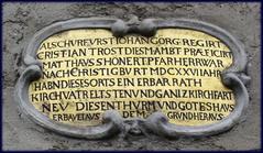 Inschrift an der Bergkirche