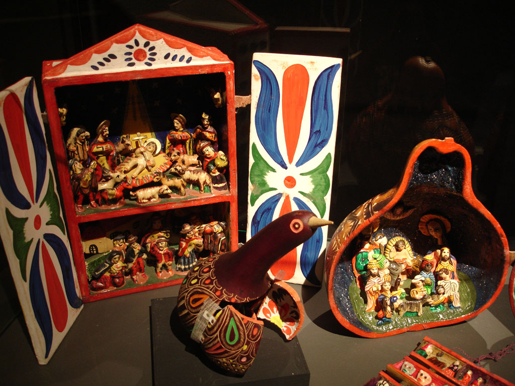Krippe Keramik aus Peru Kunsthandwerk Südamerika
