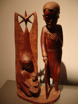 Holzkrippe aus Afrika