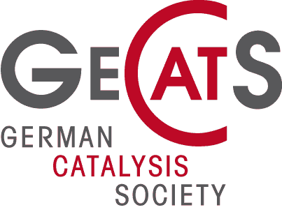 Logo of the German Catalysis Society, writing GeCatS - German Catalysis Society