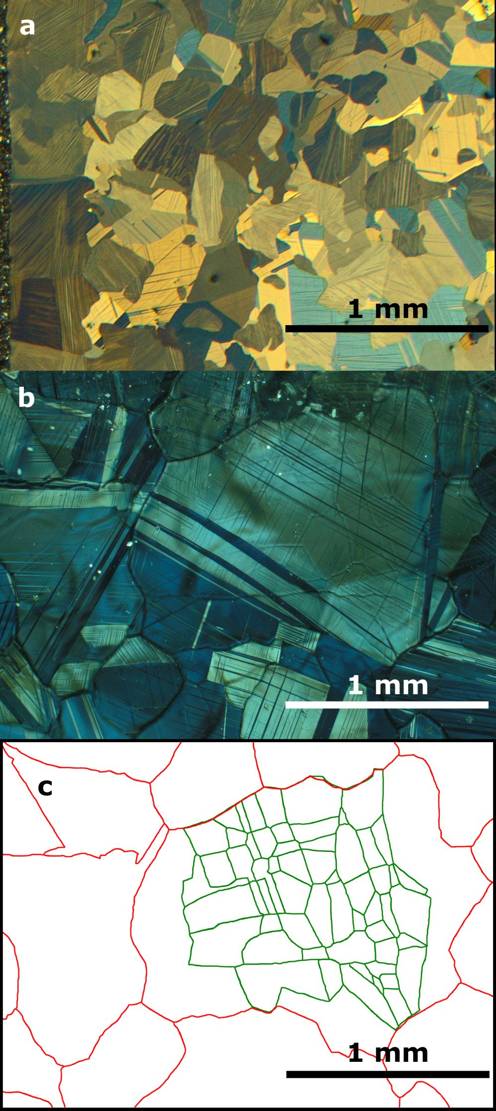 Microscopic images of produced intermetallic zinc compounds