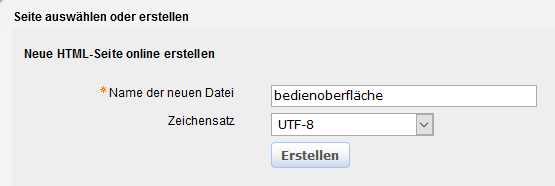 Fenster zum Eingeben von Seiteninhalt im Kursbaustein Einzelne Seite