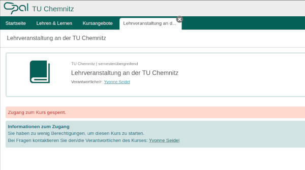 Zugang verweigert, zu wenig Berechtigungen