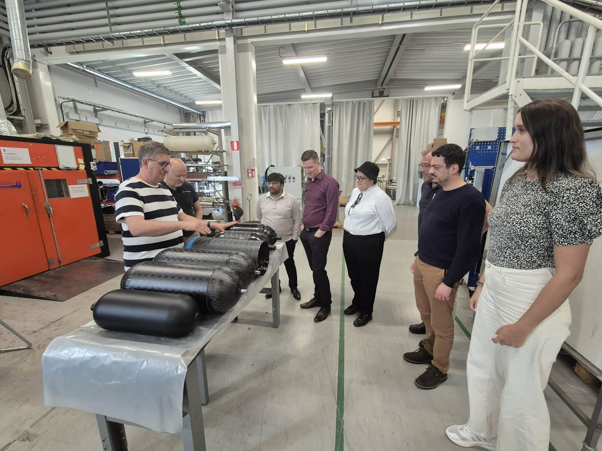 ISIMON consortium during a technical visit to the composite facilities at RISE
