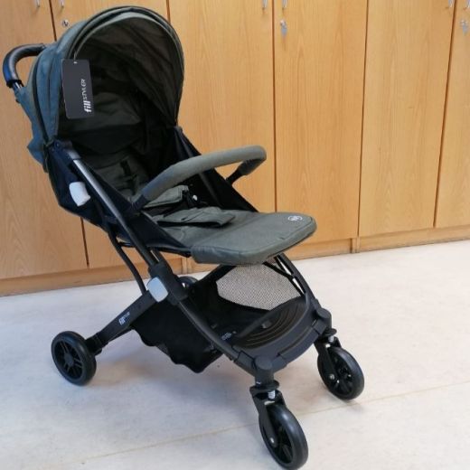 gray stroller baby carriage