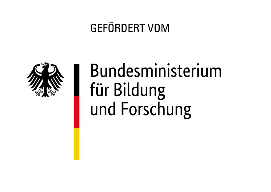 Logo des BMBF mit Budesadler und Bundesfarben