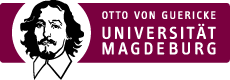 Logo der TU Ilmenau mit Portrait von Otto von Guericke