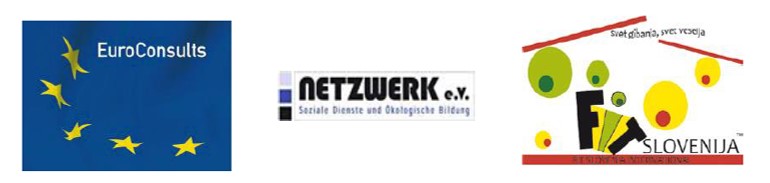 Logos von Euro Consults, Netwerk e.V. und FIT Slovenija