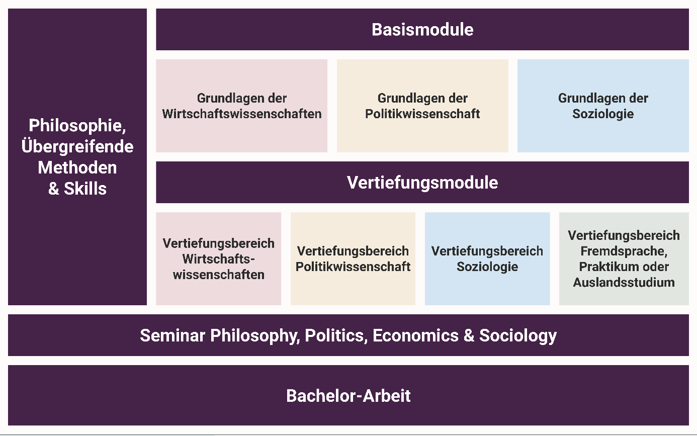 Übersicht zum Studieninhalt PPES (B.Sc.)