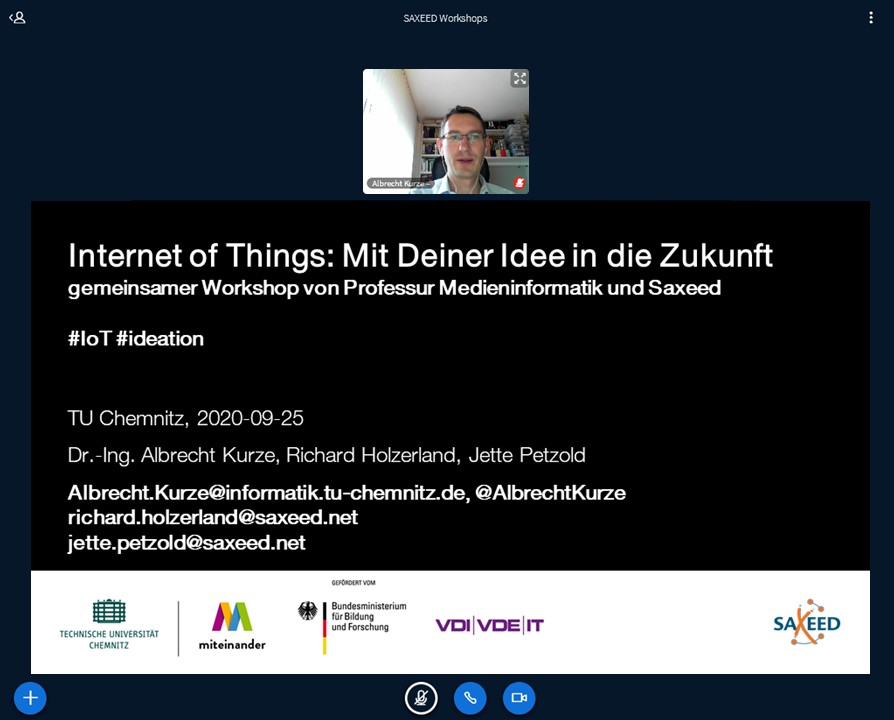 Screenshot mit BigBlueButton aus dem Workshop