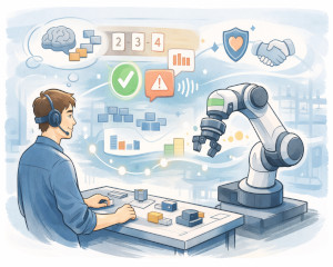 Illustration zu Feedbackmodalitäten in der Mensch-Roboter-Interaktion