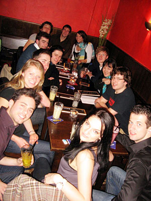 Picture with international students in a cocktail bar