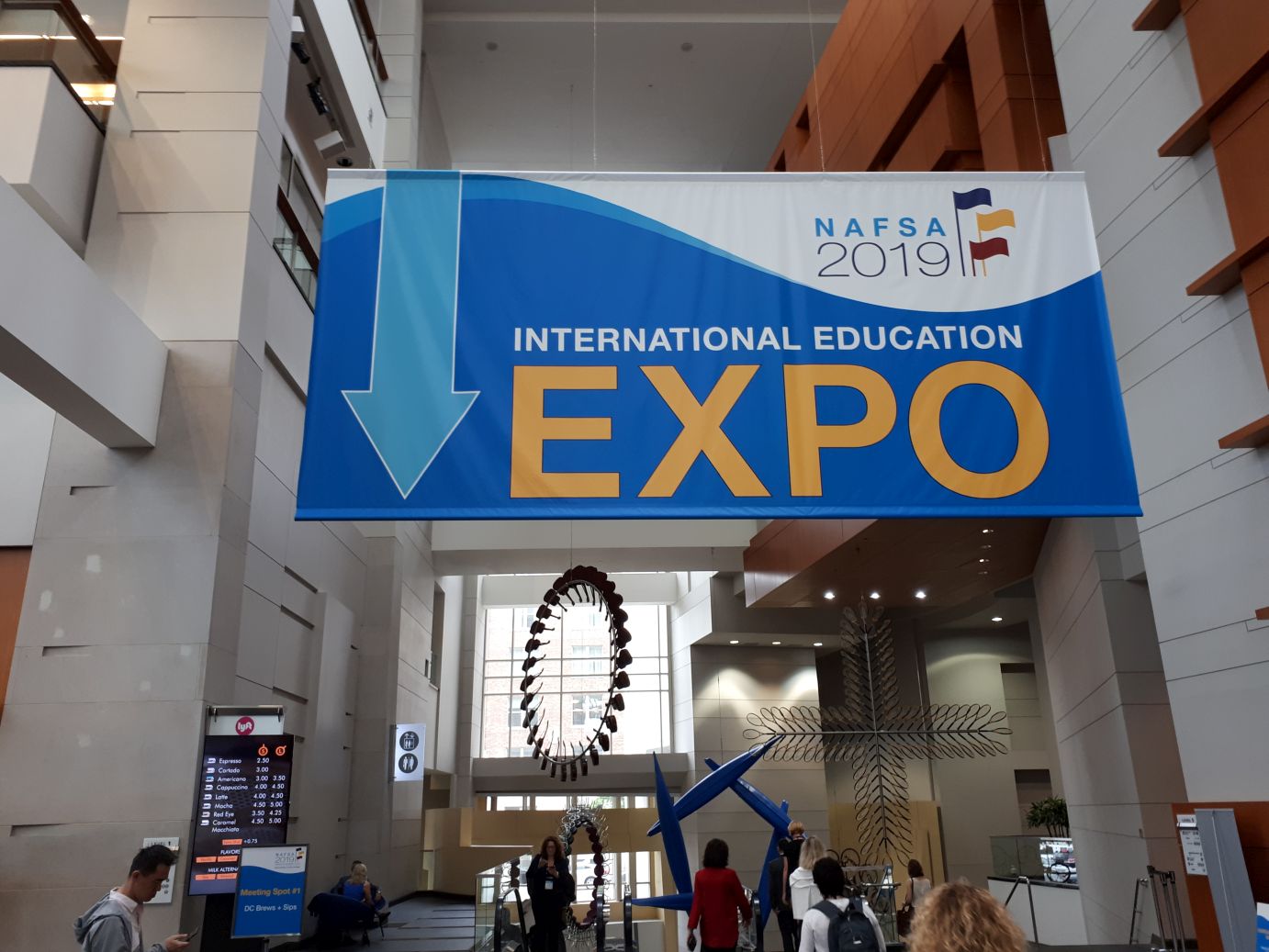 Image of the entrance of the expo in Washington