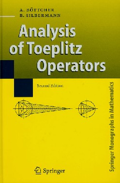 Abbildung zeigt Buchcover zu Analysis of Toeplitz Operators