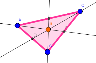 Dreieck mit Schnittpunkt der Seitenhalbierenden