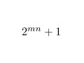 Abbildung der Formel 2 hoch mn plus 1