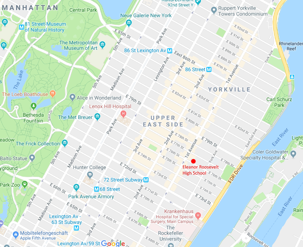 Abbildung eines Stadtplans von Manhatten