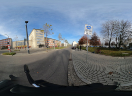 360Grad-Foto an einer Fahrradstraße
