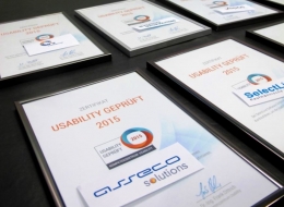 Zertifikat „Usability geprüft 2015“