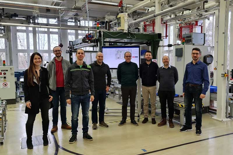 Professor Cristovao Silva und Samuel Moniz von der Universitaet Coimbra besuchten die Professur Fabrikplanung und Intralogistik.