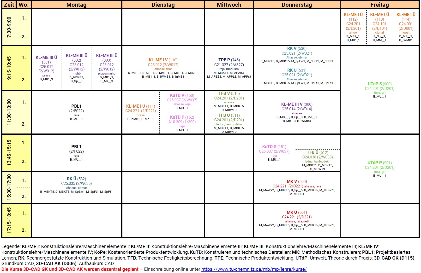 Stundenplan WS 2025/26