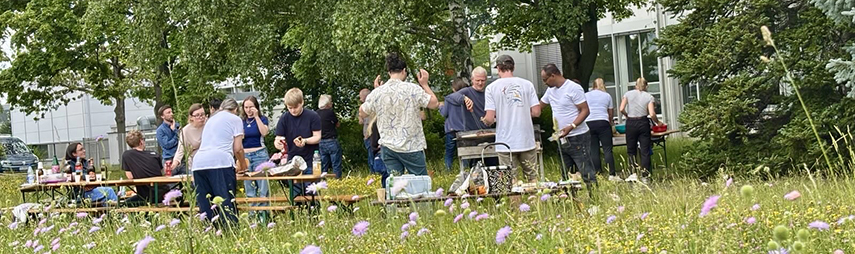 grillfest auf einer Wiese