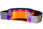 FEM simulation image of a flat clinch joint
