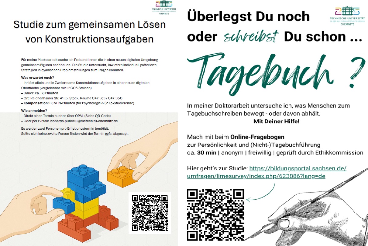 Probanden für zwei Studien gesucht