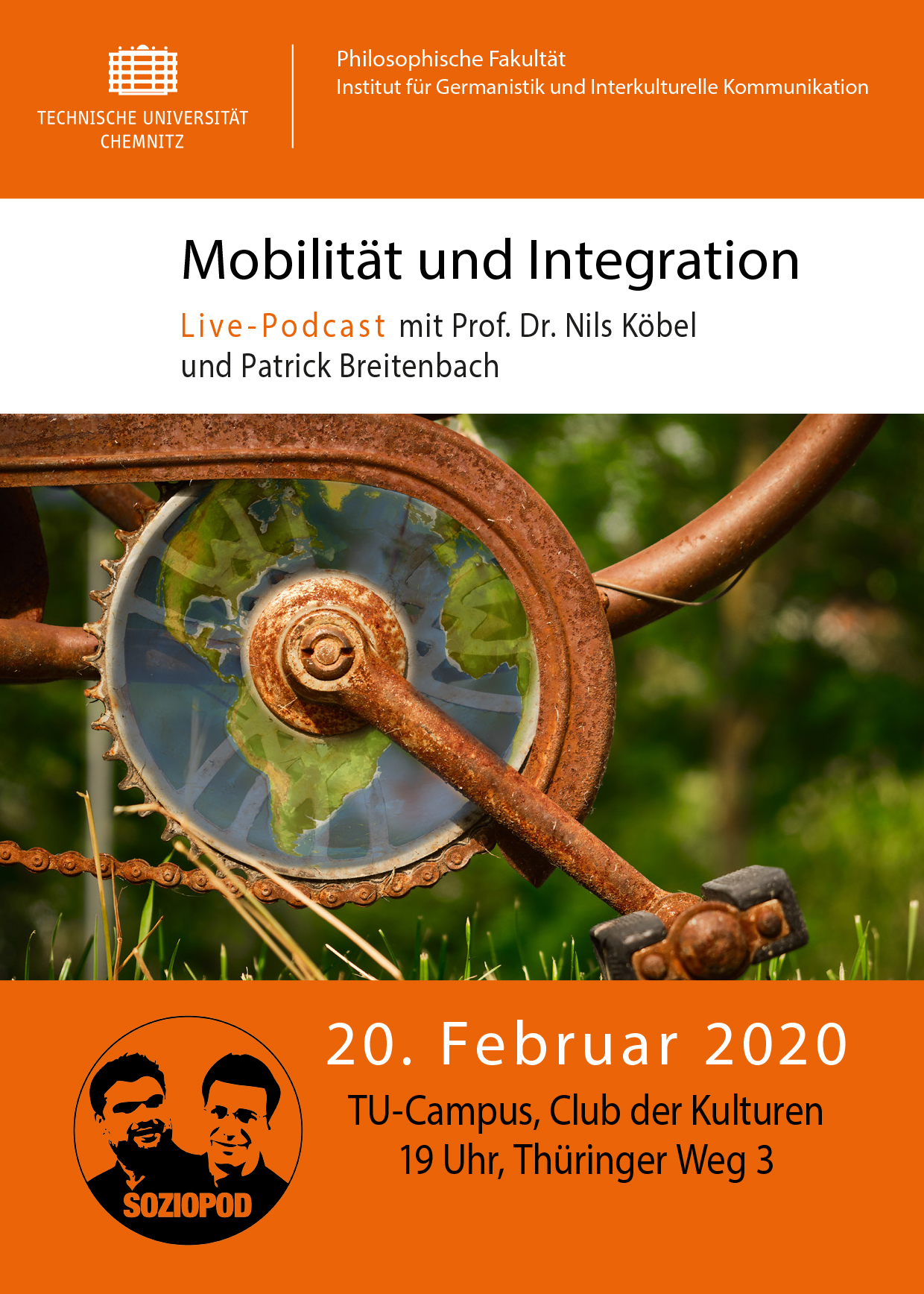 Plakat zur Veranstaltung Mobilitaet und Integration