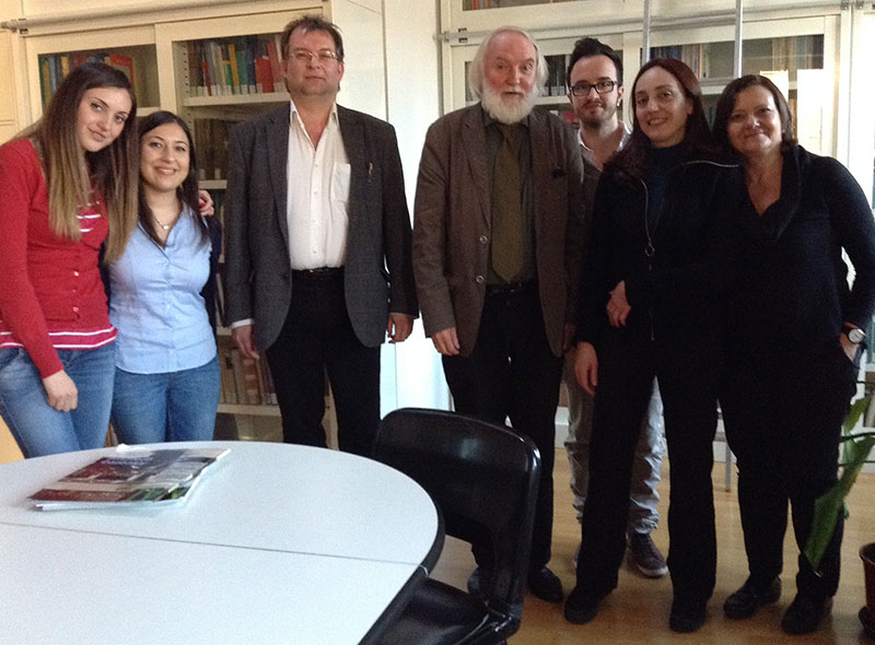 Winfried Thielmann mit anderen Sprachwissenschaftlern in Italien