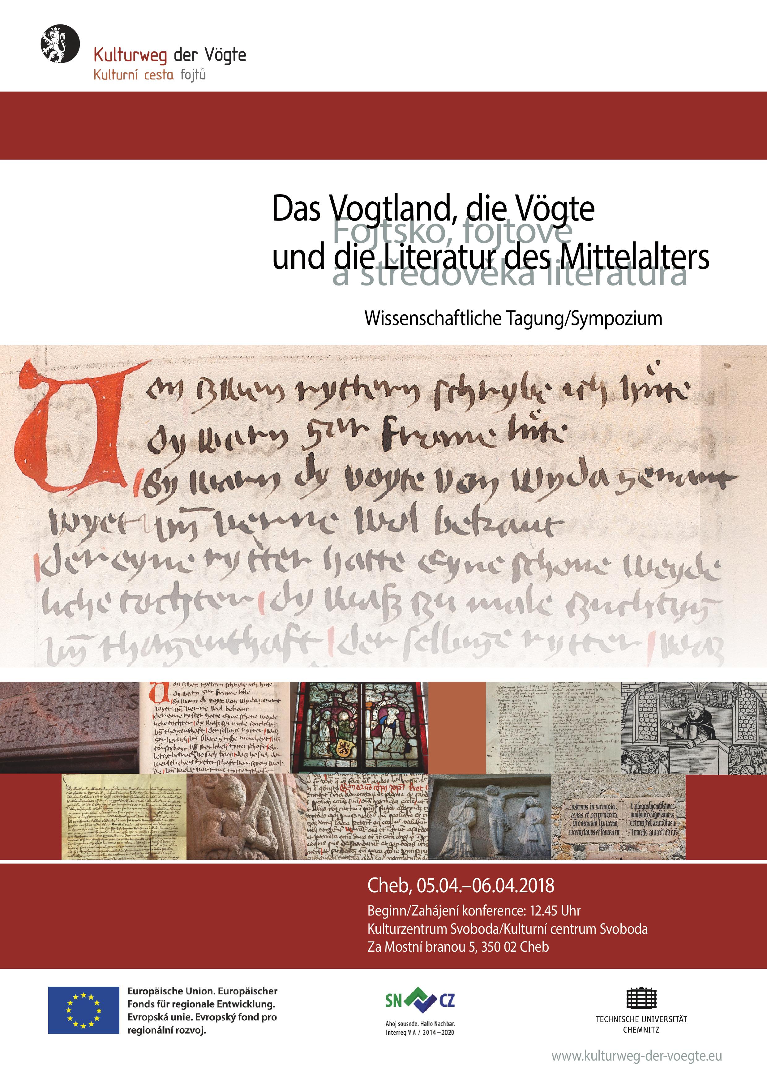 Plakat "Das Vogtland, die Vögte und die Literatur des Mittelalters"
