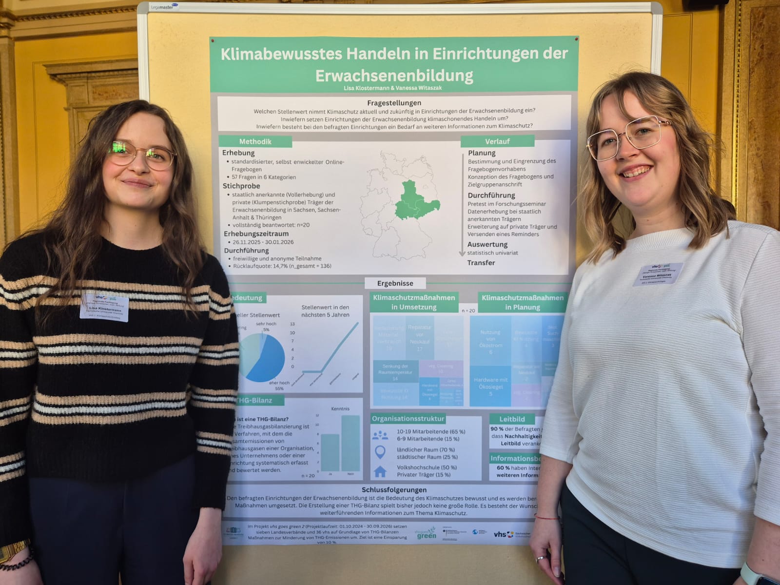 Witaszak und Klostermann stellen ihr Wissenschaftliches Poster vor
