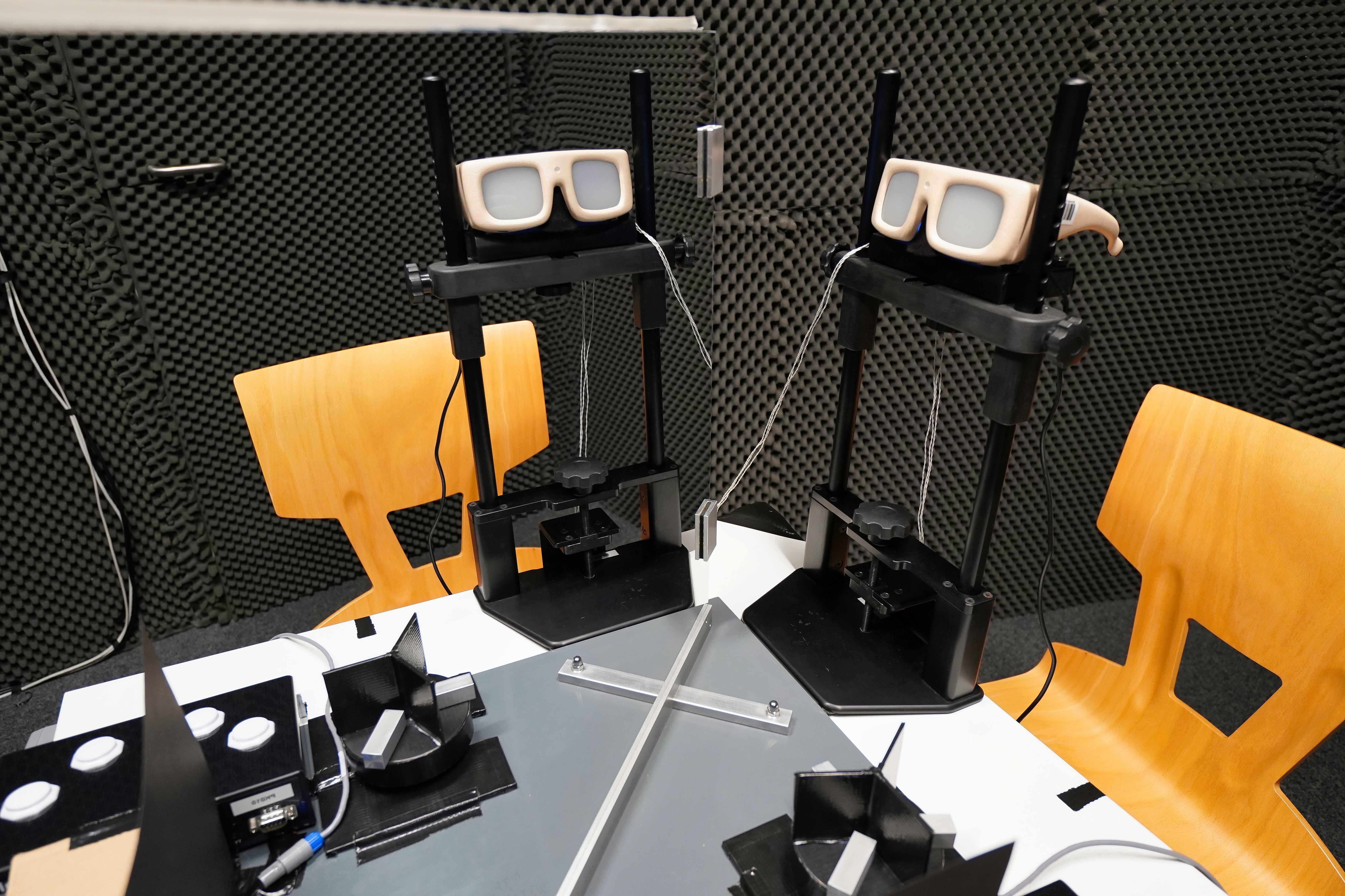 Spiegel-Setup mit Shutterglasses