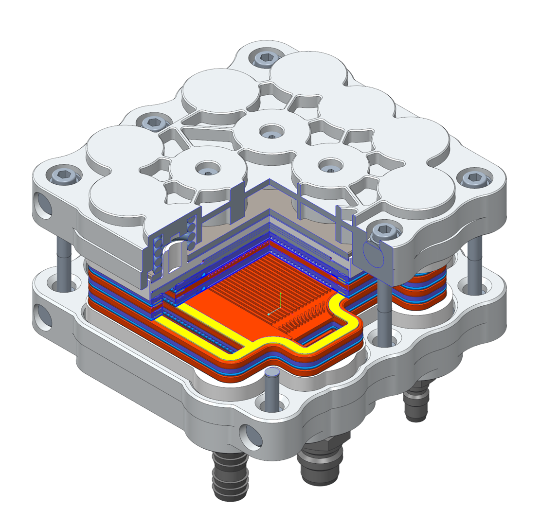 CAD view of the OS celectrolysis cell